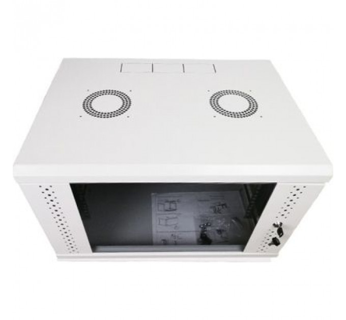 Шафа настінна Eserver 12U 600х500х637 (Ш*Г*В), скло (ES-Е1250G)