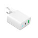 Gembird Зарядний пристрій Gembird 1xUSB-A + 1 Type-C (PD20Вт + QC3.0 18Вт) white (TA-UC-PDQC20L-W-01)