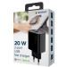 Gembird Зарядний пристрій Gembird 1xUSB-A + 1 Type-C (PD20Вт + QC3.0 18Вт) black (TA-UC-PDQC20-01-BK)
