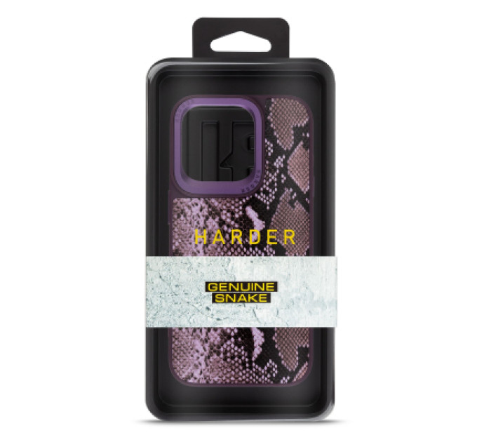 Harder Чохол до мобільного телефона Harder Genuine Snake Apple iPhone 14 Pro Dark Purple (ARM76788)