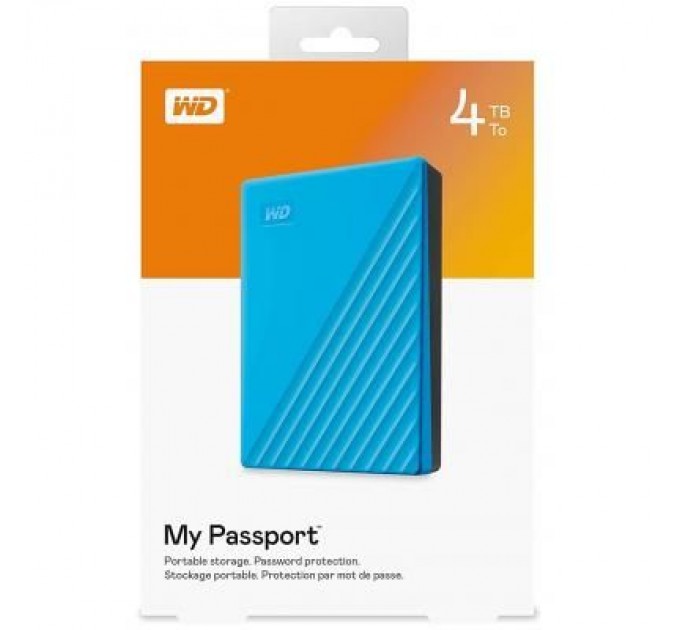 WD Зовнішній жорсткий диск 2.5" 4TB My Passport Portable WD (WDBPKJ0040BBL-WESN)