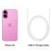 Apple Мобільний телефон Apple iPhone 16 128GB Pink (MYEA3)