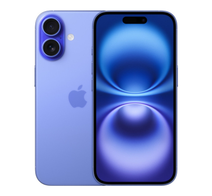 Apple Мобільний телефон Apple iPhone 16 128GB Ultramarine (MYEC3)