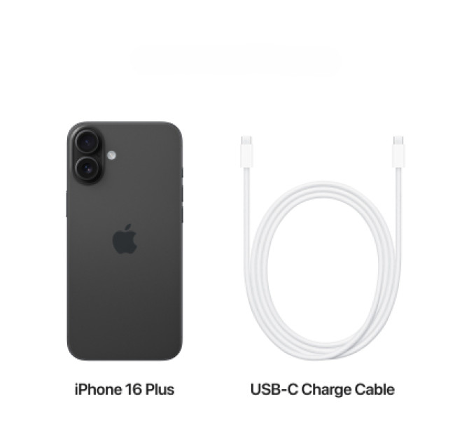 Apple Мобільний телефон Apple iPhone 16 Plus 128GB Black (MXVU3)