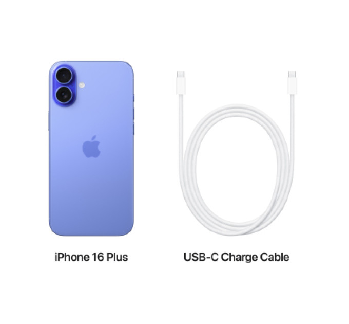Apple Мобільний телефон Apple iPhone 16 Plus 128GB Ultramarine (MXVX3)