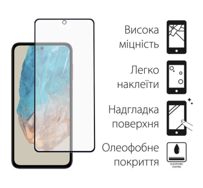 Dengos Чохол до мобільного телефона Dengos Samsung Galaxy M35 5G Matte + glass Blue (DG-KM-108)