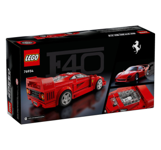 LEGO Конструктор LEGO Speed Champions Суперкар Ferrari F40, 318 деталей (76934)
