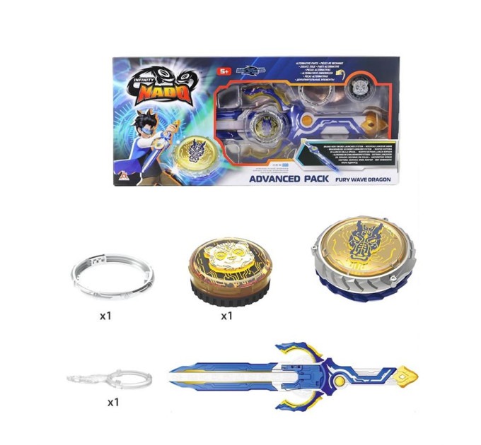 Infinity Nado Дзига Infinity Nado VI серія Advanced Pack Fury Wave Dragon Лютий Дракон (EU654131)
