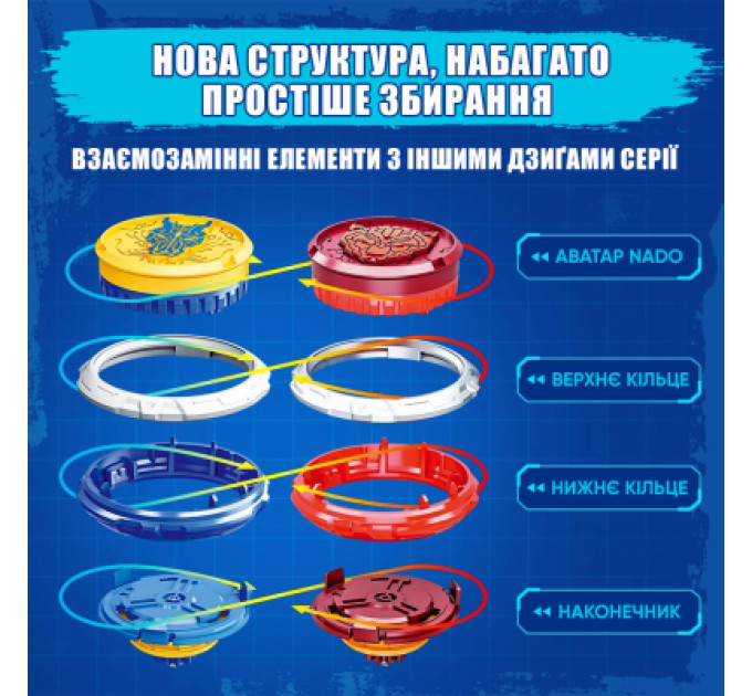 Infinity Nado Дзига Infinity Nado VI серія Starter Pack Fury Wave Dragon Лютий Дракон (EU654111)