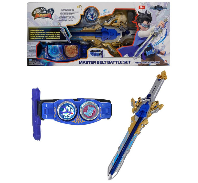 Infinity Nado Дзига Infinity Nado Набір VI Master Belt Battle Set Лютий Дракон (Fury Wave Dragon) (EU654162)