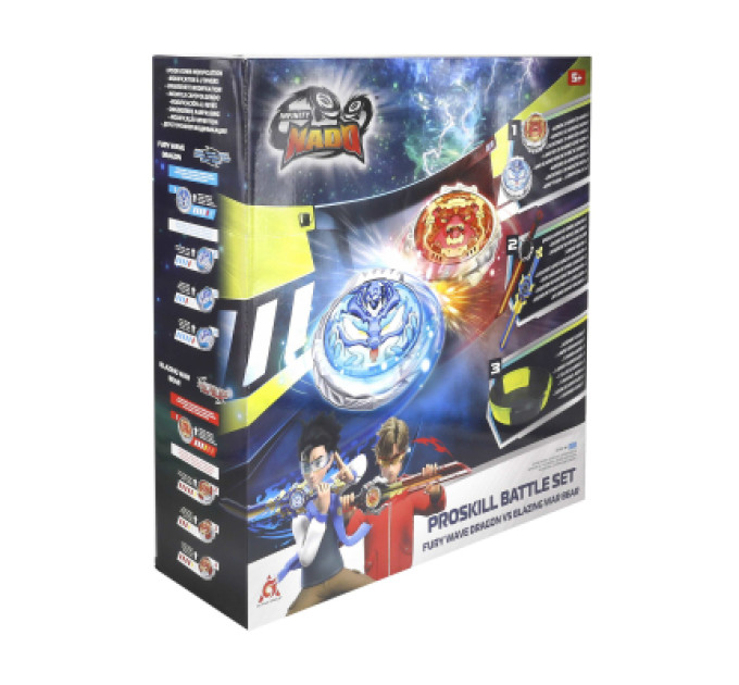 Infinity Nado Дзига Infinity Nado Набір VI Proskill Battle Set Лютий Дракон і Палаючий Бойовий Ведмідь (EU654281)