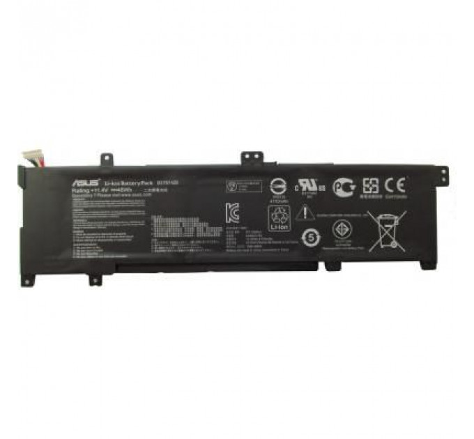 Акумулятор до ноутбука ASUS K501 B31N1429, 4110mAh (48Wh), 3cell, 11.4V, Li-ion, черная, (A47275)