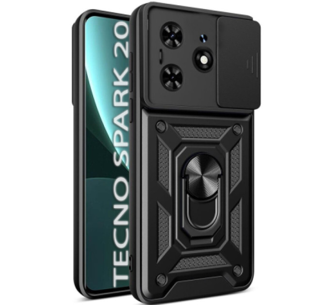 BeCover Чохол до мобільного телефона BeCover Military Tecno Spark 20 (KJ5n) Black (712168)