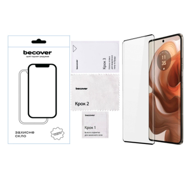 BeCover Скло захисне BeCover Motorola Edge 50 Ultra Black (712345)