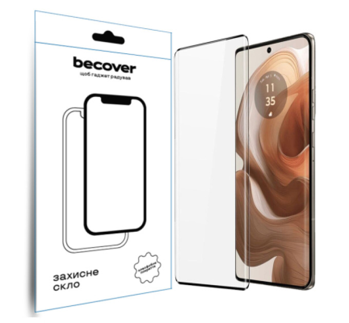 BeCover Скло захисне BeCover Motorola Edge 50 Ultra Black (712345)