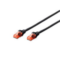 Патч-корд 3м, CAT 6 UTP, AWG 26/7, CCA, PVC, black Digitus (DK-1612-030/BL)