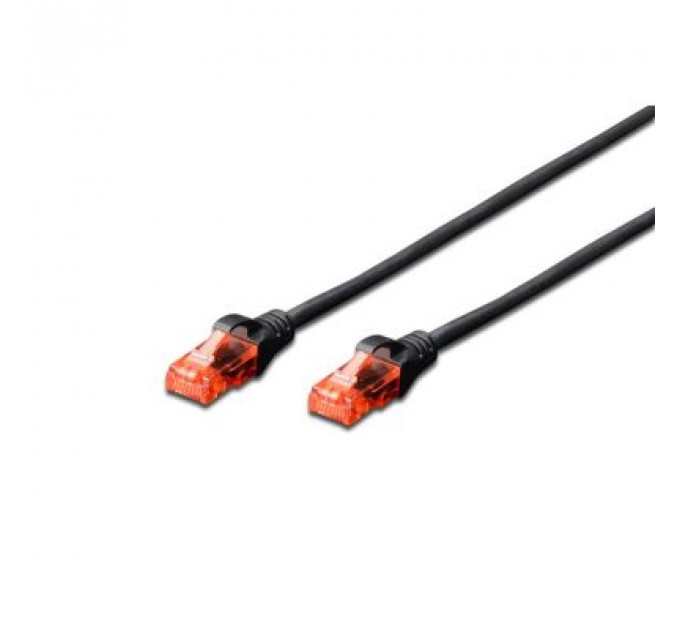 Патч-корд 3м, CAT 6 UTP, AWG 26/7, CCA, PVC, black Digitus (DK-1612-030/BL)