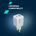 Canyon Зарядний пристрій Canyon CU45AC GaN 45W 1xPD 1xQC EU White (CNS-CUW45AC)