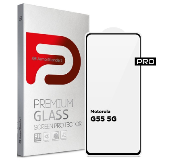 Armorstandart Скло захисне Armorstandart Pro Motorola G55 5G Black (ARM81170)