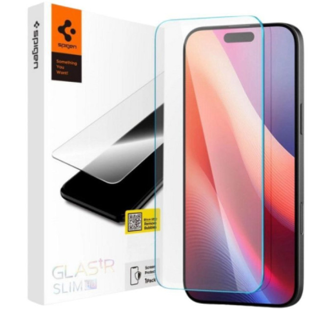 Spigen Скло захисне Spigen iPhone 16 Plus/15 Plus Glas tR SLIM HD (1 Pack) (AGL06890)