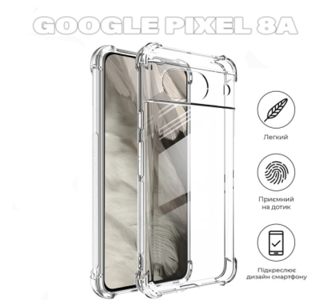 BeCover Чохол до мобільного телефона BeCover Anti-Shock Google Pixel 8a Clear (711664)