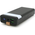XO Батарея універсальна XO 20000mAh, PD/20W, QC/22.5W, flashlight, Micro-USB, Type-C, USB-A*2, black (XO-PR129 / 29303)