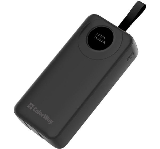 ColorWay Батарея універсальна ColorWay 30 000 mAh EnergyPlus PD/18W, QC3.0/22.5W, Black (CW-PB300LPB4BK-PDD)