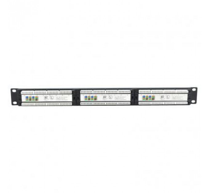 Патч-панель Ritar 19" 24 порта UTP cat.5e с менеджментом кабеля (07514)