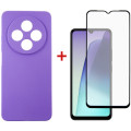 Dengos Чохол до мобільного телефона Dengos Xiaomi Redmi 14C Carbon + glass (Purple) (DG-KM-121)