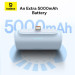 Baseus Батарея універсальна Baseus Compact 4900mAh 20W Type-C, White (PPWC05T) (P10068302212-00)