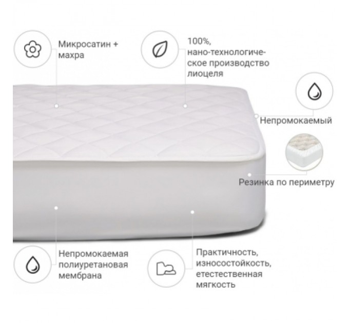 MirSon Наматрацник MirSon тенсел (Modal) двосторонній 312 160x200 см (2200000355270)