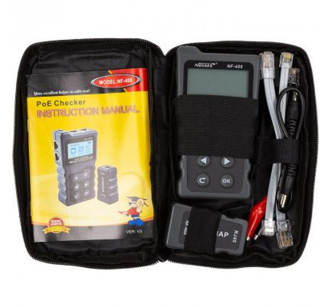 Тестер кабельний HiSmart RJ-45, RJ-12, RJ-11 + PoE (NF-488)