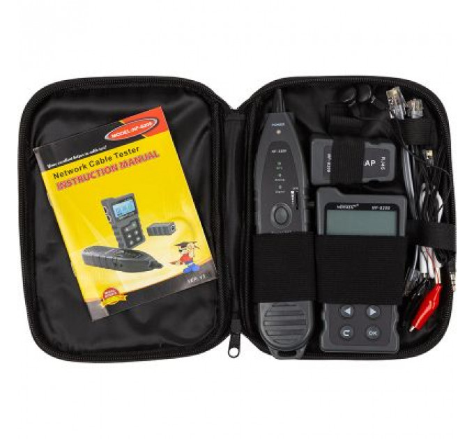 Тестер кабельний Noyafa RJ-45, RJ-12, RJ-11 + PoE + with tone generator (NF-8209)