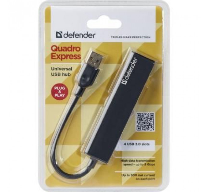 Концентратор Defender Quadro Express USB3.0, 4 port (83204)