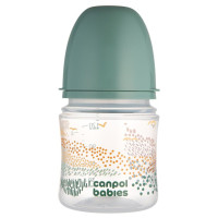 Пляшечка для годування Canpol babies Easystart MOUNTAINS антиколікова з широким отвором 120 мл зелена (35/242_gre)
