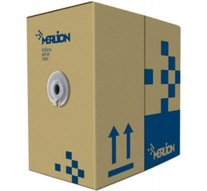 Кабель мережевий Merlion UTP 305м КНП (4*2*0,50) 4Р 24AWG [СCA] Black (03493)