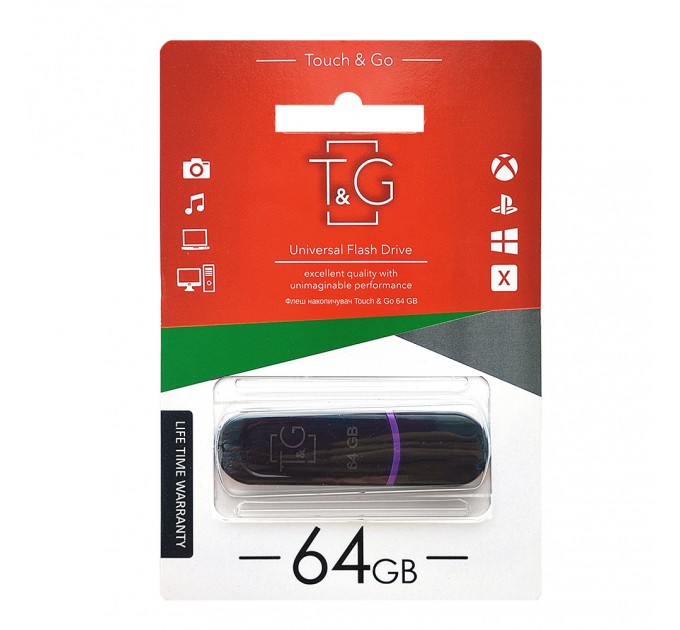T&G Флеш-накопитель USB 64GB T&G 012 Classic Series Black (TG012-64GBBK)