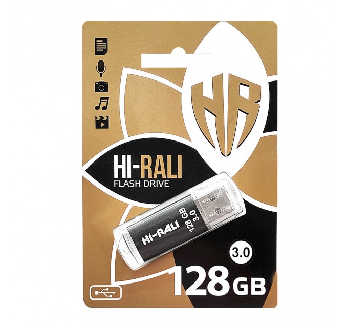 Флеш-накопитель USB3.0 128GB Hi-Rali Rocket Series Black (HI-128GBVC3BK)