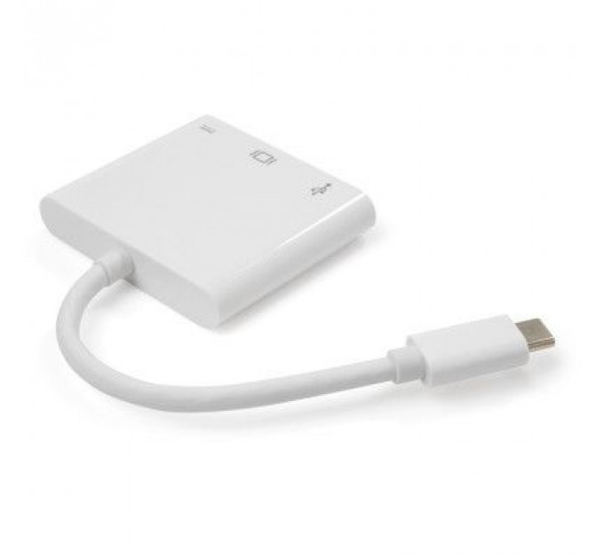 Концентратор Vinga Type-C to HDMI+USB3.0+Type-C PD (VCPATC2HDMIUSBPDWH)