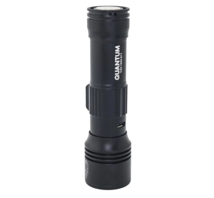 Quantum Ліхтар Quantum Adept 10W LED zoom +COB з USB+ Li-ion18650/2600mAh (QM-FL1031-18650/2600)