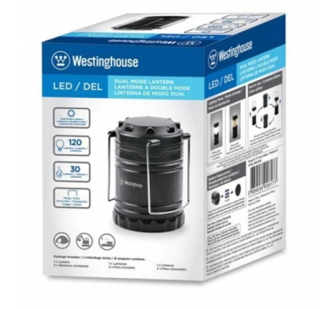 Westinghouse Ліхтар Westinghouse WF86 + 3 AA R6 у комплекті Чорний (WF86-3R6PCBV)