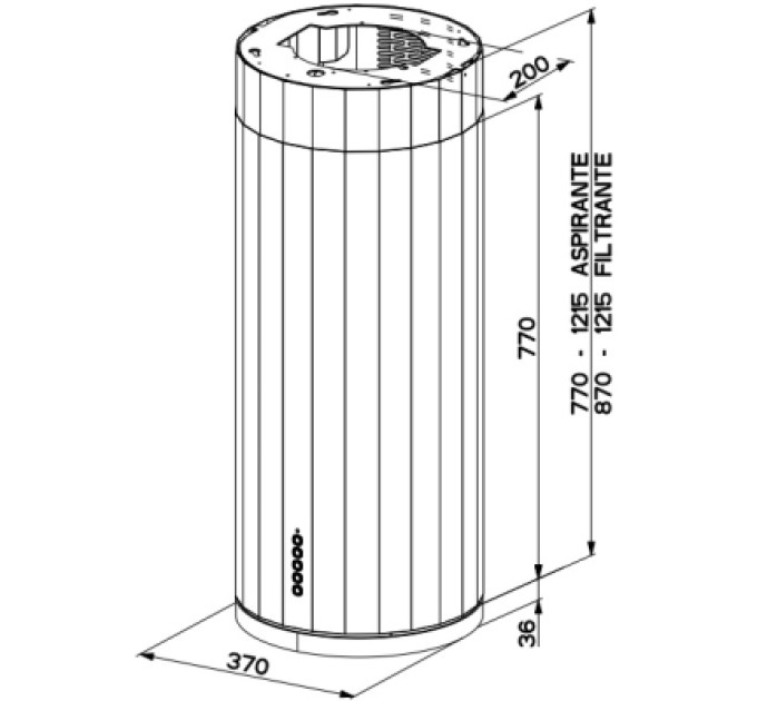 Faber Витяжка кухонна Faber Corinthia Isola Ev8+ Dg Matt/Concrete A37 (110.0456.220)