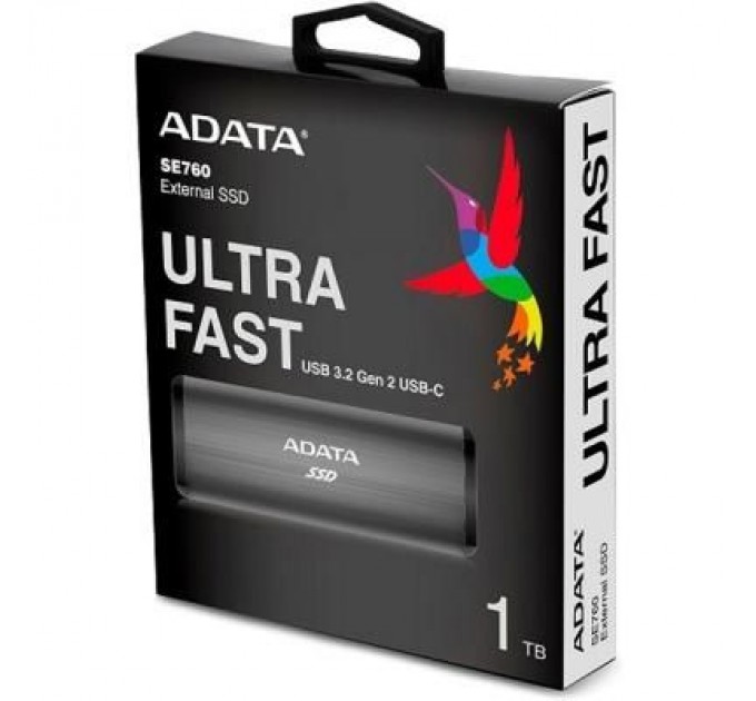 ADATA Накопичувач SSD USB 3.2 1TB ADATA (ASE760-1TU32G2-CTI)