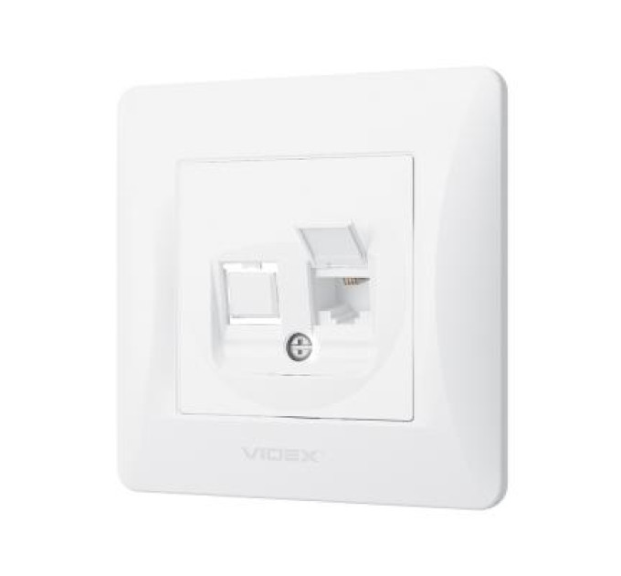 Videx Телефонна розетка Videx BINERA CAT3 (VF-BNSK1TF3-W)