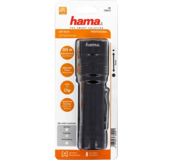 Hama Ліхтар Hama Professional 4 LED Torch L370 Black (00136673)