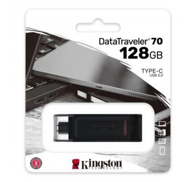 USB флеш накопичувач Kingston 128GB DataTraveler 70 USB 3.2 / Type-C (DT70/128GB)