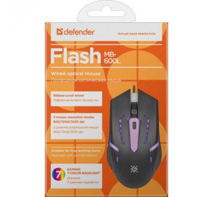 Мишка Defender Flash MB-600L Black (52600)