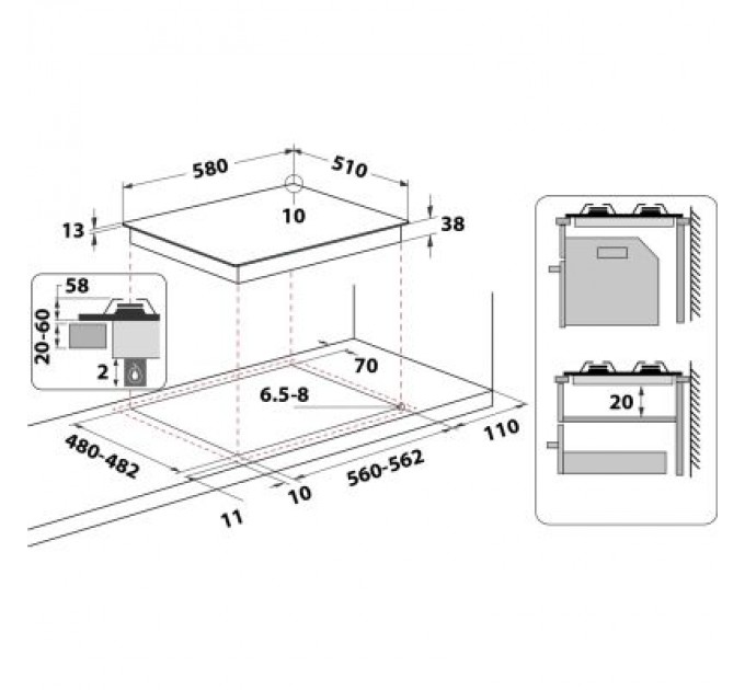 Whirlpool Варочна поверхня Whirlpool TGML660NB
