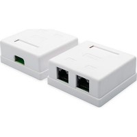 Комп'ютерна розетка Atcom RJ45 x2 UTP 5e (15254)