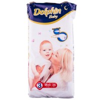 Підгузки Dolphin Midi 3 5 - 9 кг 36 шт (8680131203383) Підгузки Dolphin Midi 3 5 - 9 кг 36 шт (8680131203383)